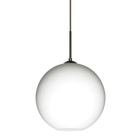 Coco 12 Pendant, Opal Matte, Bronze Finish, 1x60W Incandescent